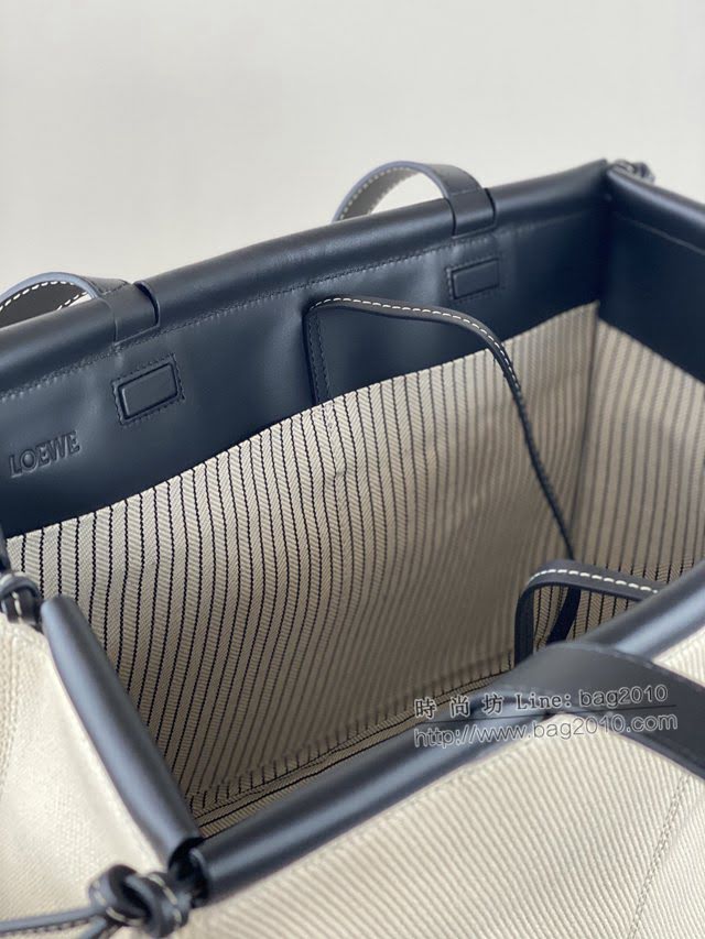 LOEWE包包 羅意威大號cushion tote白布包 羅意威綁繩式托特包 3054  tcl1428